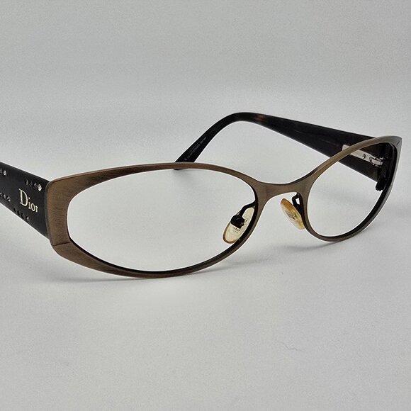 Christian Dior CD3673/Strass 09Z Brown Havana Rhinestone Eyeglasses Frame 53mm - Picture 6 of 13
